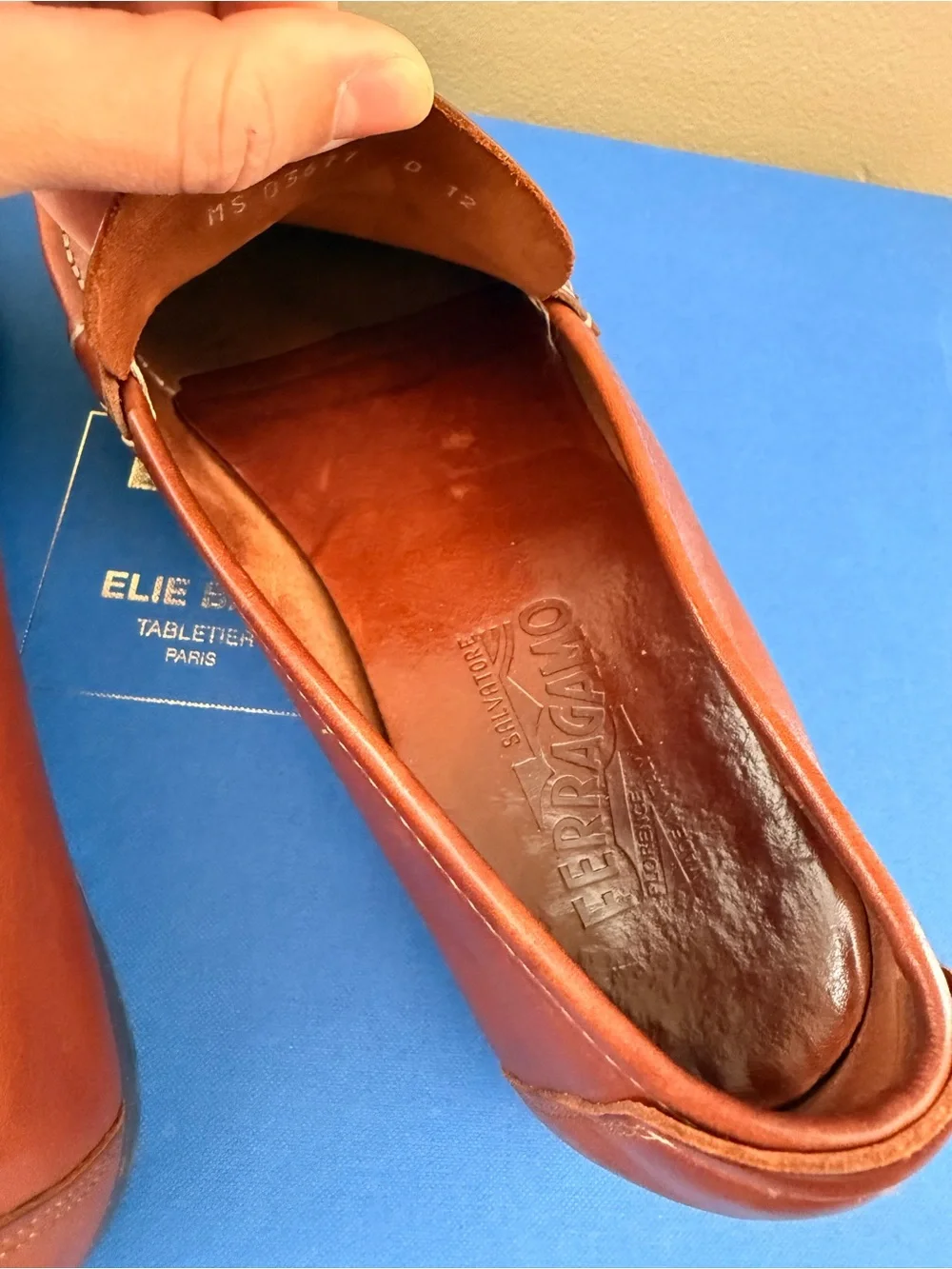 Feregamo Men's Brown Leather Slip-On Bit Loafers